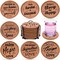 Cork Coasters for Drinks Absorbent with Holder - Cute & Funny Set of 8 Large Round Outdoor Cup Wooden Table Protection, Coffee Trivet, Cups and Mugs Cool Drink Coaster Gift